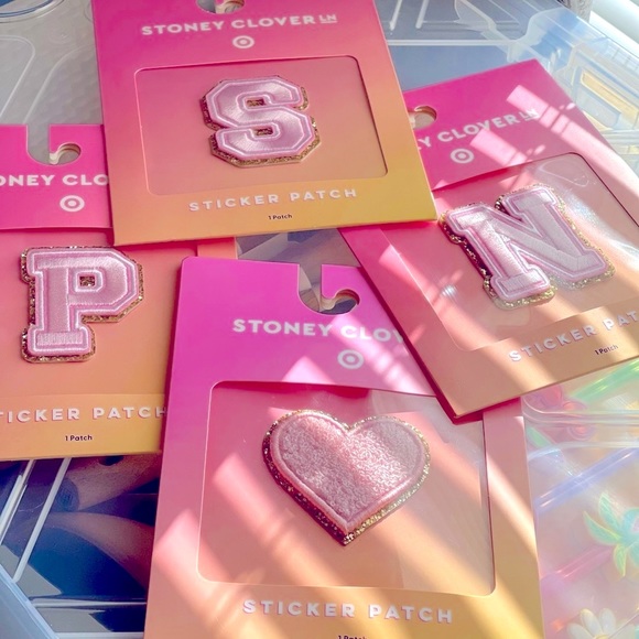 STONEY CLOVER LANE x TARGET LETTER STICKER PATCH Letter- P, Preppy - Picture 6 of 12